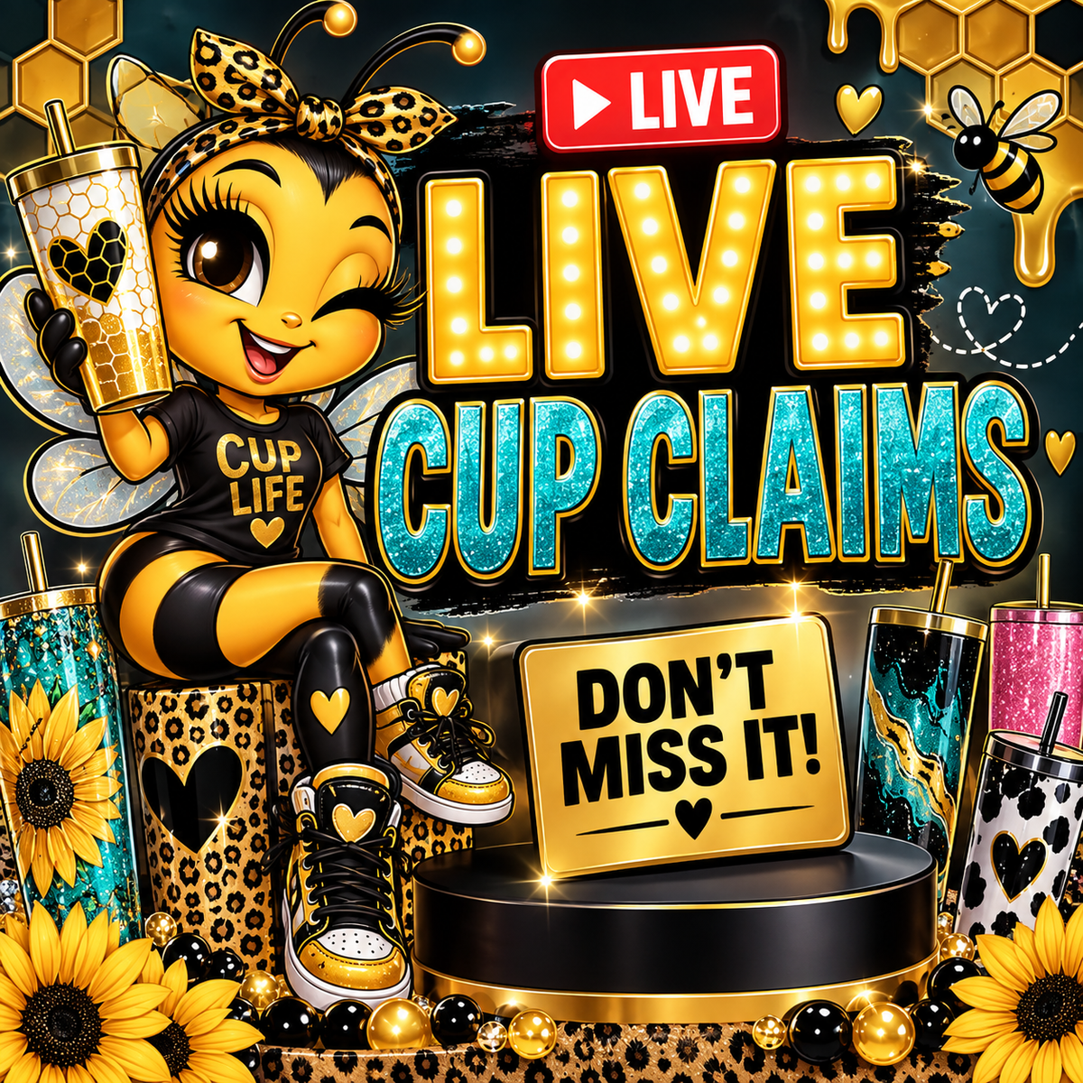 Live claim cups
