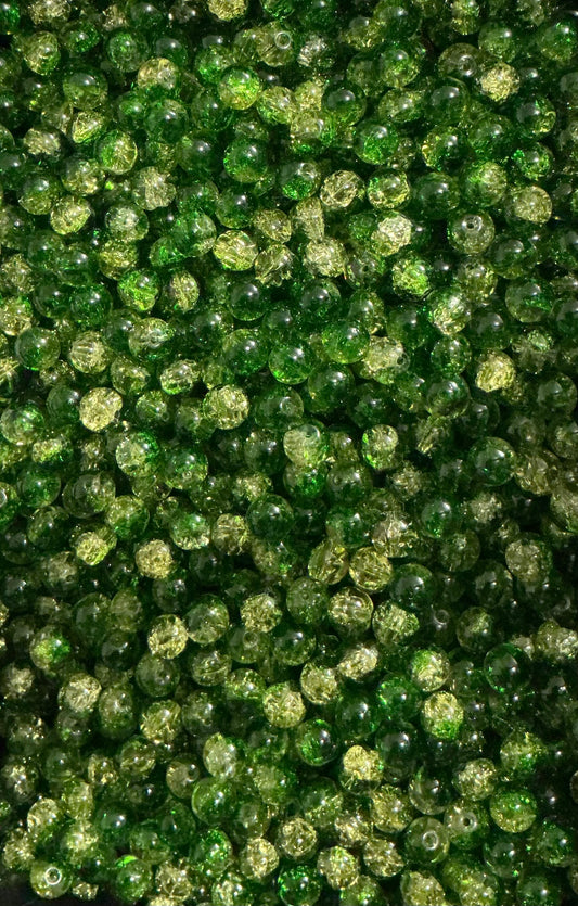 Green/yellow Crackle (10mm)
