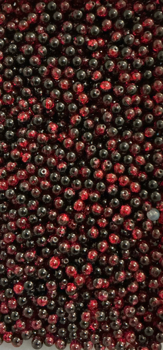 Red/black Crckle (10mm)