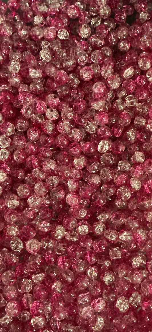 Hot Pink/crackle (10mm)