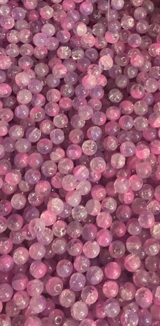 Frosted pink/purple glitter(10MM)