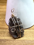 Smoky quartz wire wrapped pendant