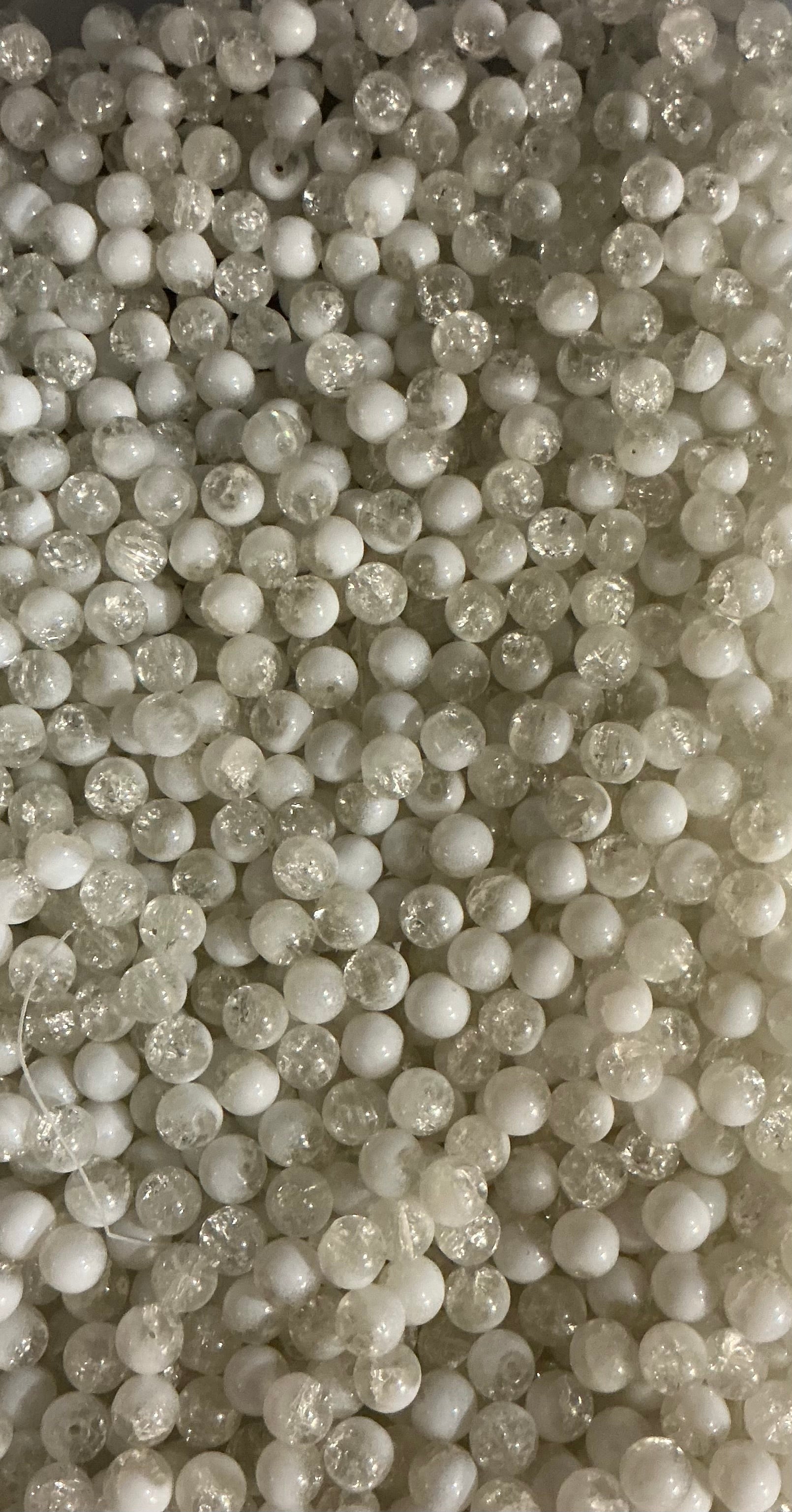 Whit/crackle (10MM)