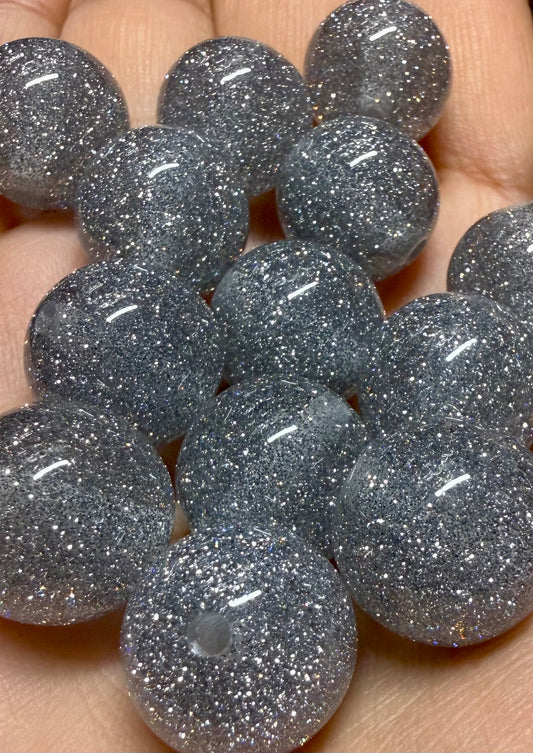 16MM Glitter Acrylics( Silver)