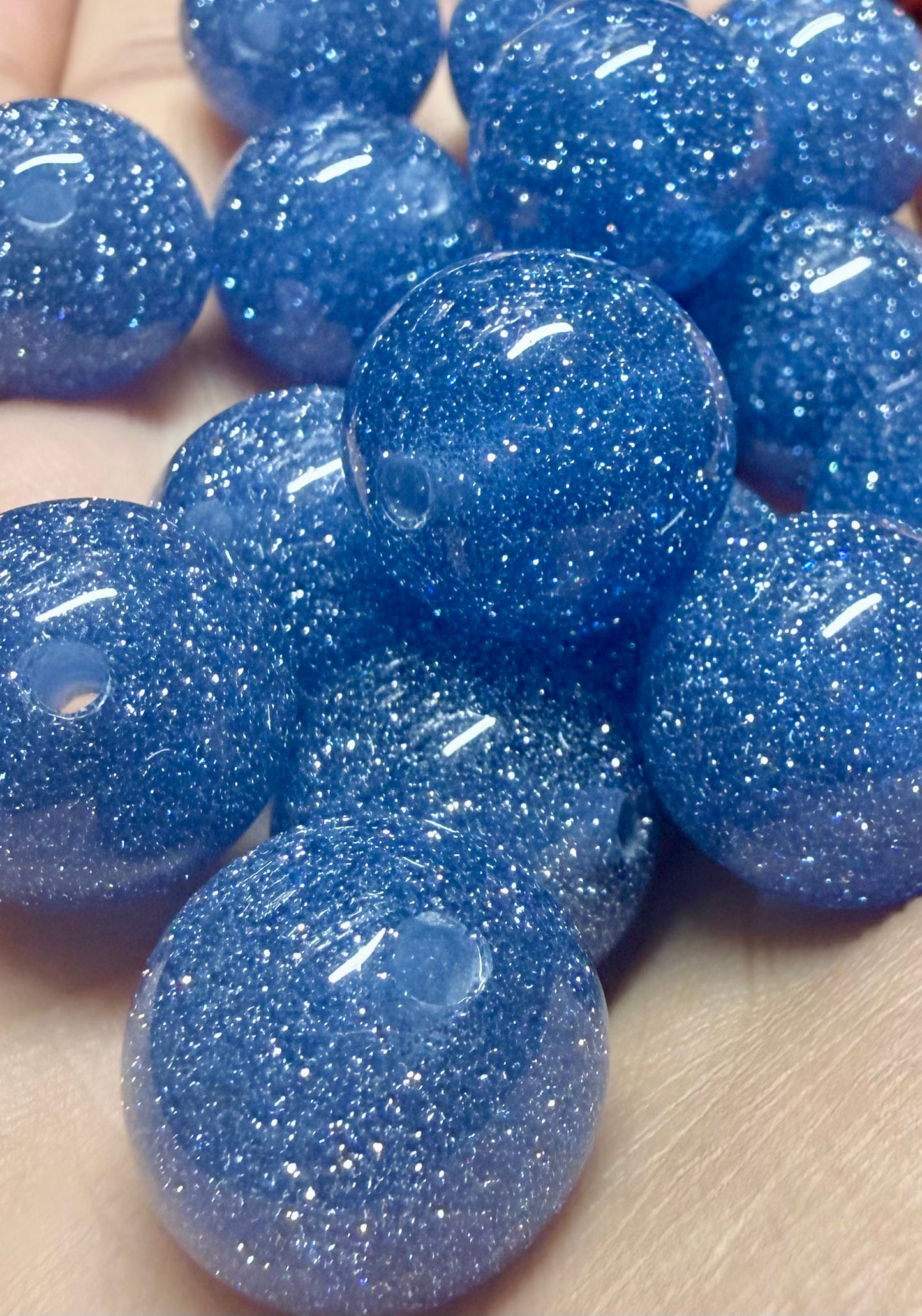 16MM Glitter Acrylics( Blue)